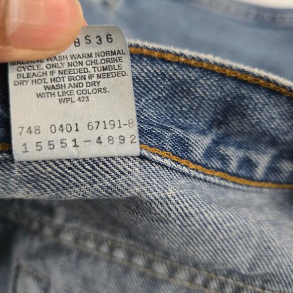 VTG‎ levi's 550 relaxed tapered jeans size 12 womens blue 6391 - Picture 11 of 12